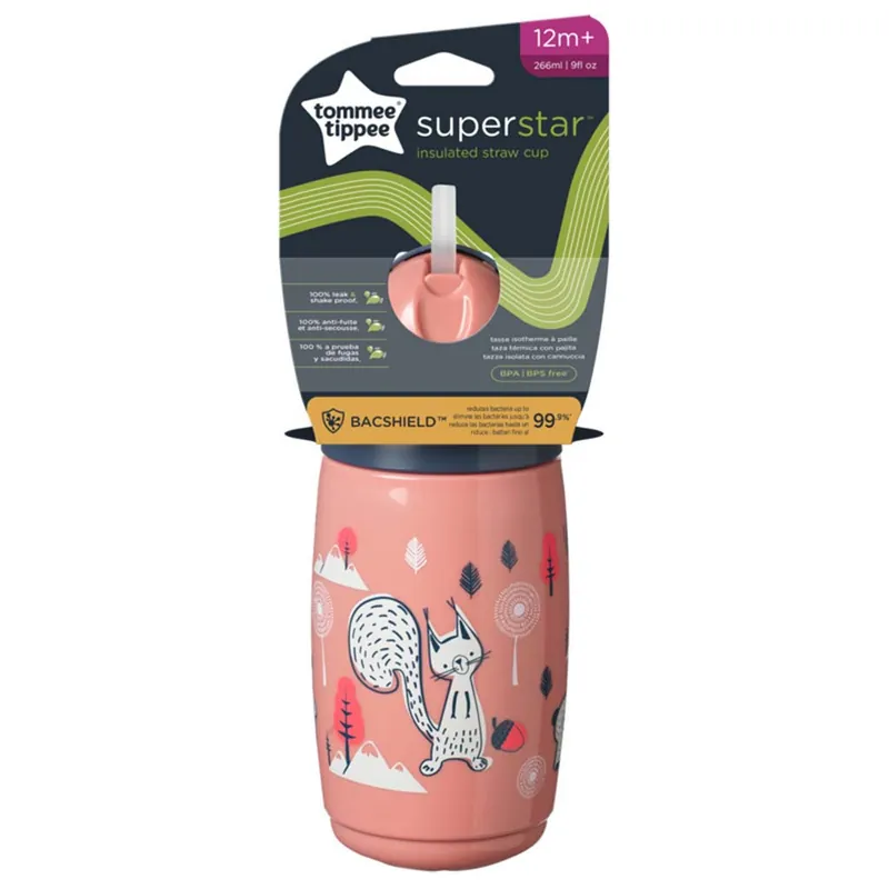 Rendeld meg most Tommee Tippee Superstar Mókusos itatópohár szívószállal 266ml (12 hó+)