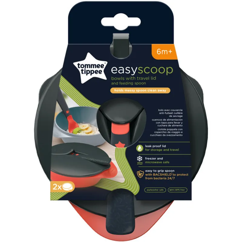 Prémium Tommee Tippee Easyscoop etető tálka tetővel és kanállal