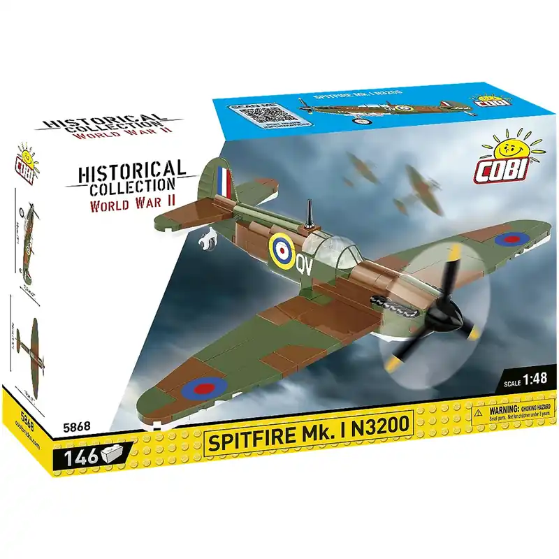 Különleges ajánlat COBI Spitfire Mk I N3200 Imperial War Museum Duxford repülő építőjáték (5868)