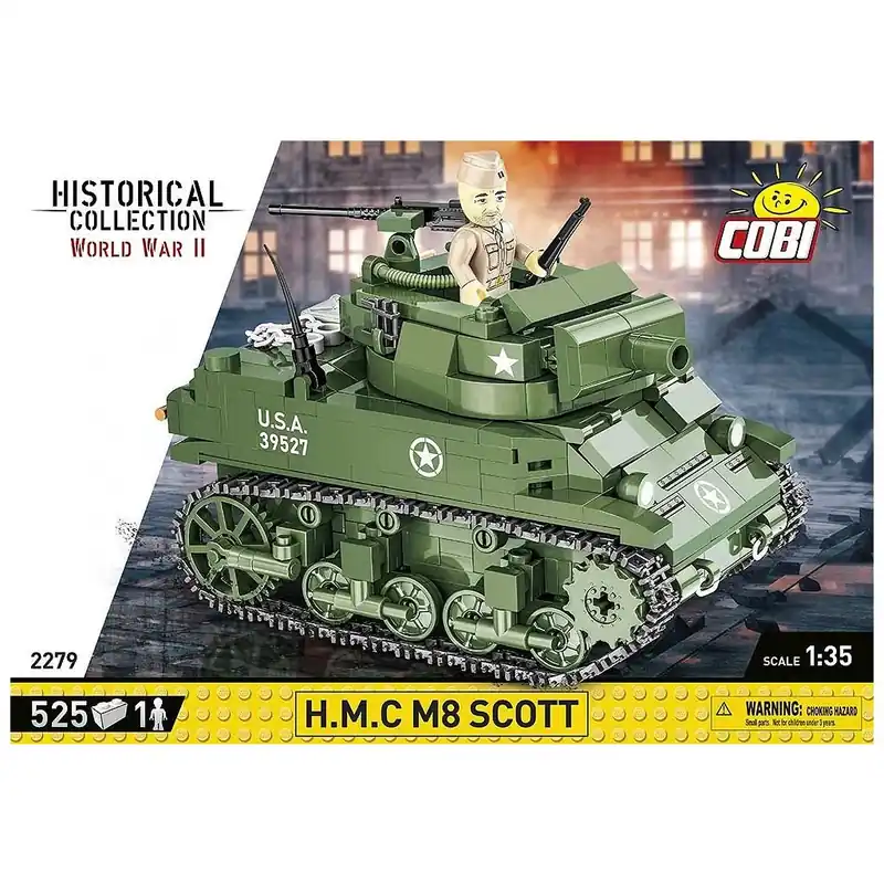 Legjobb ár COBI WWII H.M.C M8 Scott tank építőjáték (2279)