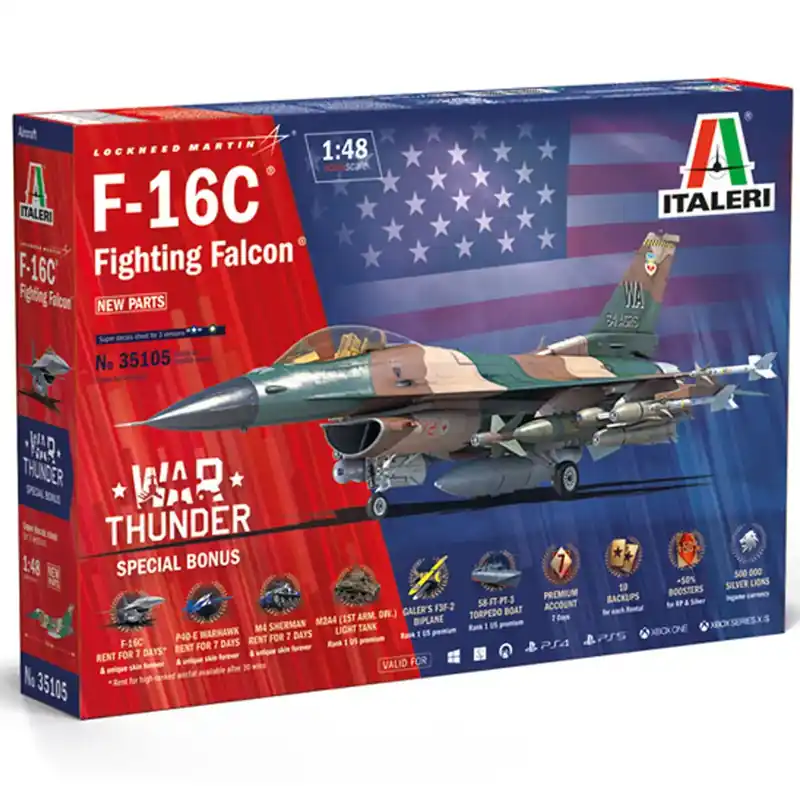 Italeri 1/48 F-16C Fighting Falcon vadászrepülőgép makett Gyors szállítás