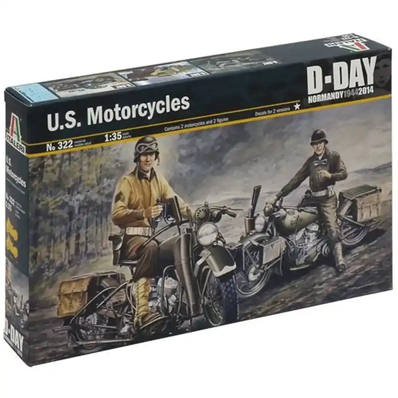 Italeri 1/35 U.S. Motorcycles 2db katonai motorkerékpár makett Utolsó esély