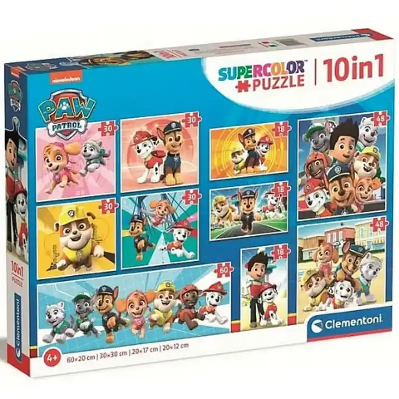 Árcsökkenés Mancs őrjárat Supercolor 10 az 1-ben puzzle - Clementoni