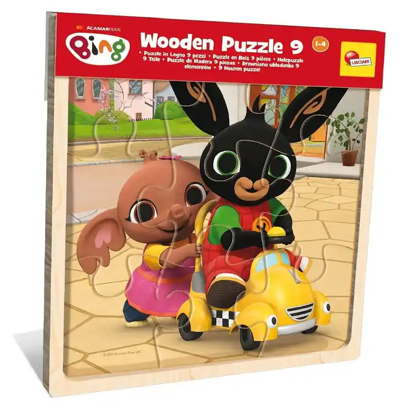 Különleges ajánlat Bing és barátai 9db-os fa keretes puzzle - Lisciani