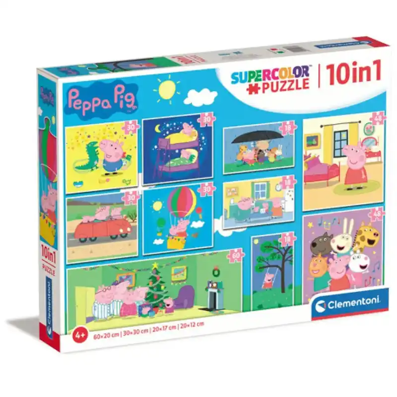 Csak ma Peppa malac 10az1-ben puzzle szett - Clementoni