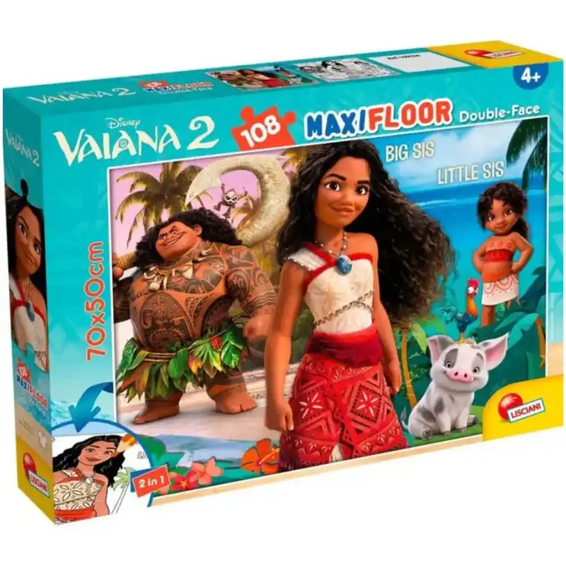 Vaiana 2 2 az 1-ben 108db-os puzzle és színező 70x50cm - Lisciani Kihagyhatatlan ajánlat