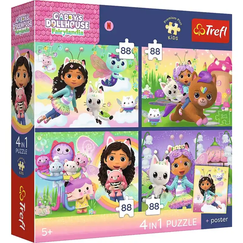 Gabi babaháza 4x88 db-os prémium plusz kids puzzle poszterrel - Trefl Gyors kiszállítás