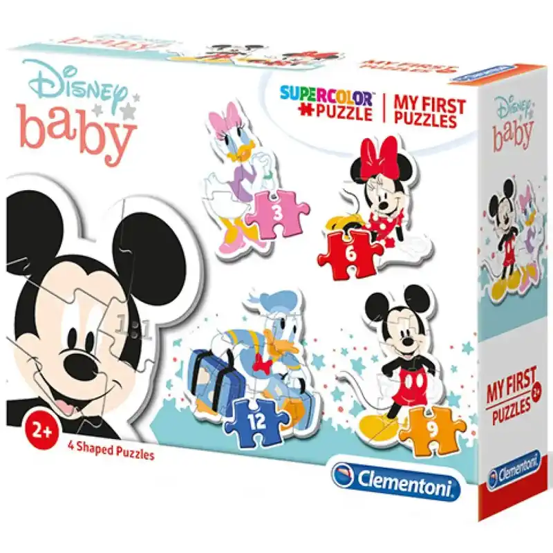 Akciós ár Mickey egér 4 az 1-ben Supercolor formapuzzle - Clementoni