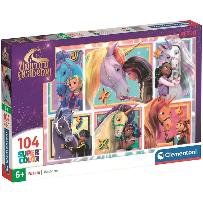 Rendeld meg most Unikornis Akadémia együtt az unikornisokkal 104db-os Supercolor puzzle - Clementoni