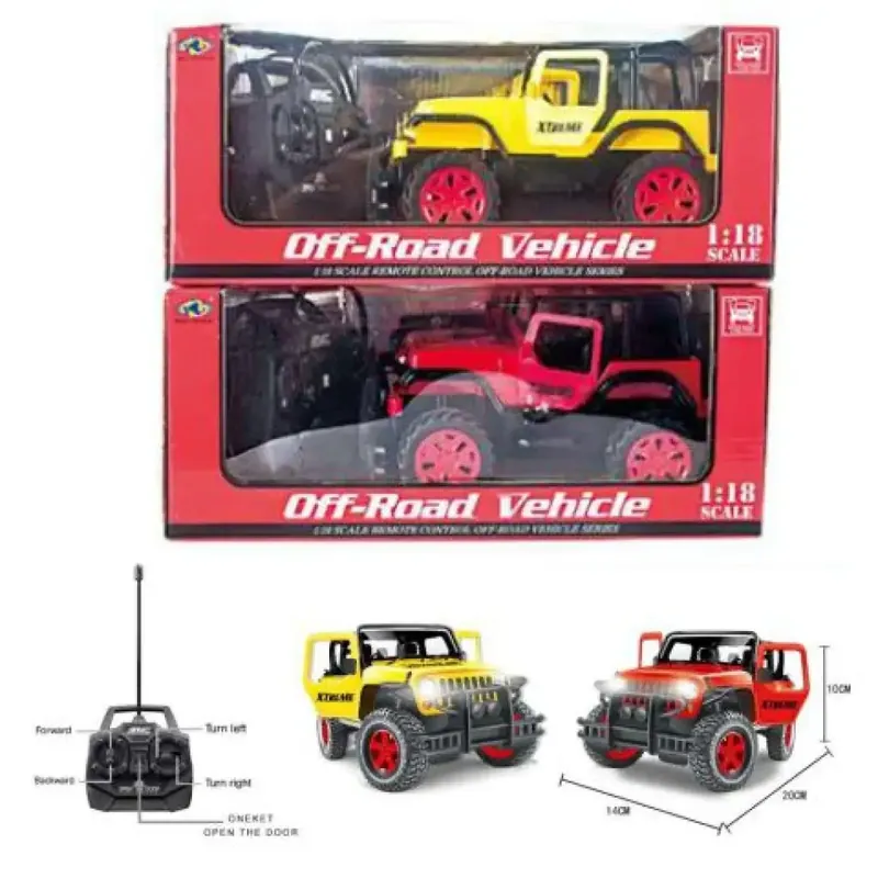 Nézd meg most RC Jeep Wrangler távirányítós terepjáró két színváltozatban 1/18