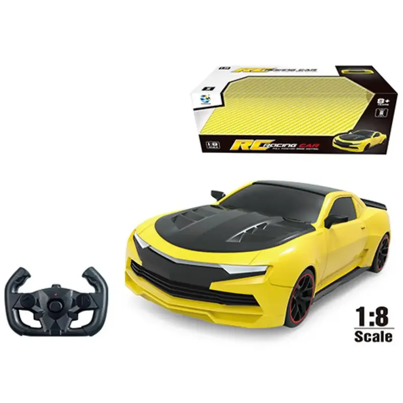 Kedvezményes ár RC Távirányítós XXL Chevrolet Camaro sárga-fekete sportautó 1 8-as méretarányban