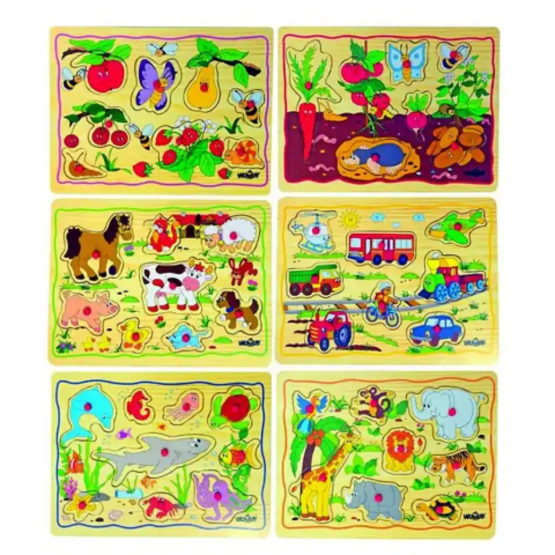 Fa puzzle fogást segítő szegeccsel ellátva - Woodyland Ajánlat
