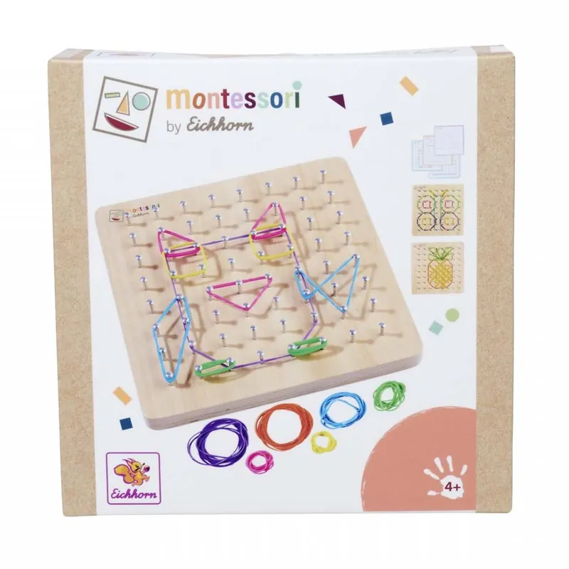 Eichhorn Fa Montessori Geoboard – Formák, fantázia és finommotorika fejlesztése - Simba Toys Vásárlói kedvenc