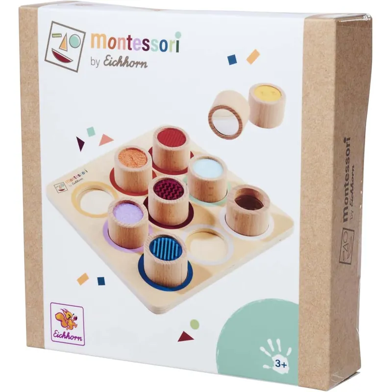 Eichhorn Fa Montessori Érzékelő Hengerpárosító – Tapintásfejlesztő fajáték - Simba Toys Újdonság