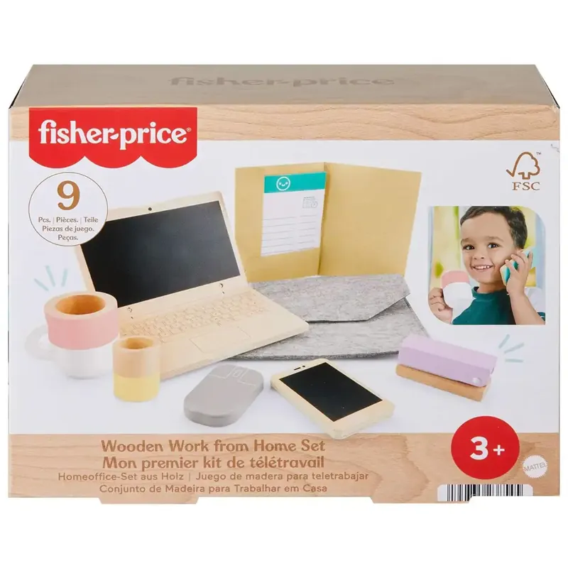 Fisher Price Wood fa Home office játékszett - Mattel Akció