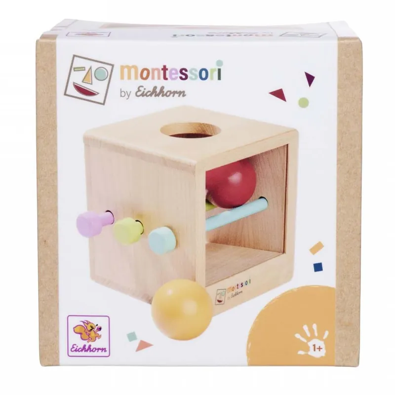Eichhorn Montessori Fa Golyóbedobó Doboz – Készségfejlesztő játék a legkisebbeknek - Simba Toys Azonnali szállítás