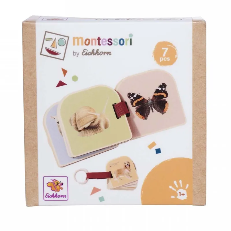Szuper akció Eichhorn Fa Montessori Állatkép Lapozó – Ismerd meg az állatokat természetes képekkel - Simba Toys