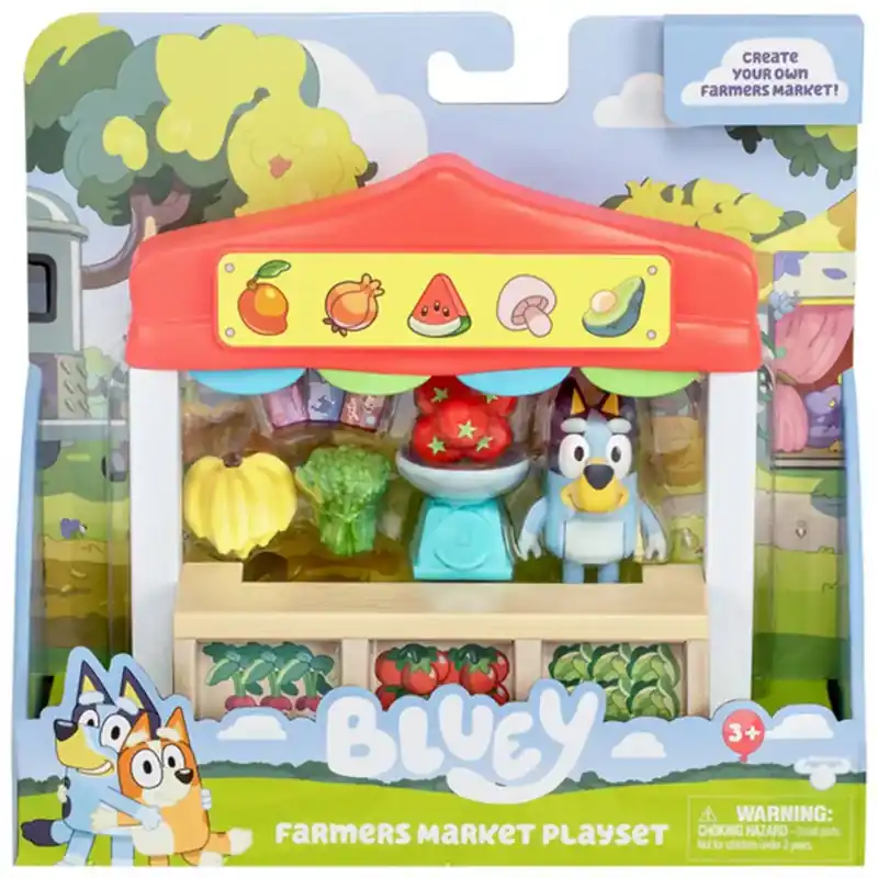 Gyors kiszállítás Bluey Termelői piac Bluey karakter figurával