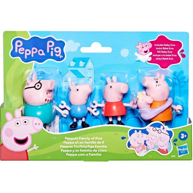 Biztonságos fizetés Peppa Malac Peppa ötfős családja játékfigura szett - Hasbro