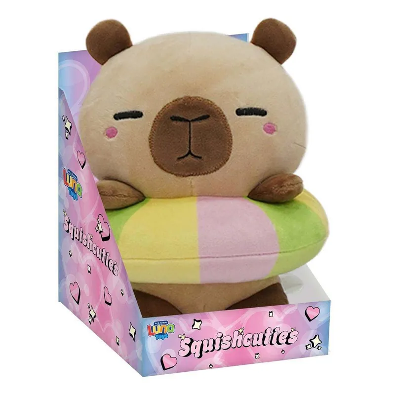 Biztonságos vásárlás Luna Squishcuties Capybara plüss színes fánkban 21cm