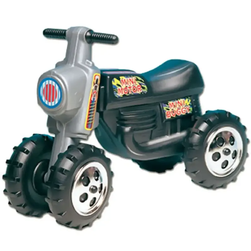 Lábbal hajtós fekete cross motor 4 kerékkel - D-Toys Prémium
