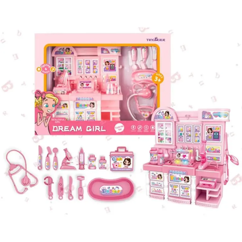 Dream Girl Mini orvosi szett pulttal és kiegészítőkkel Expressz szállítás
