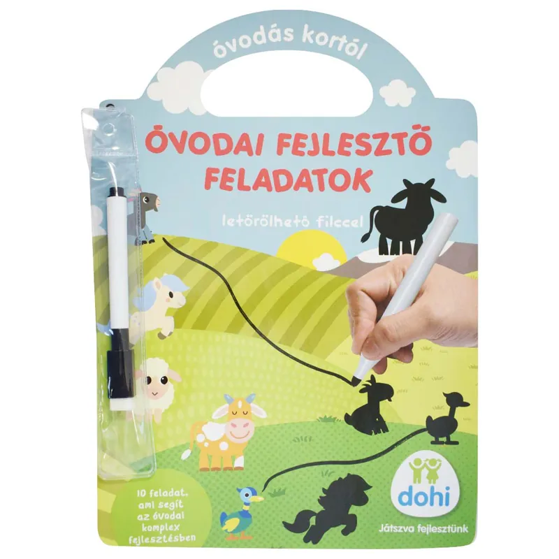 Utolsó esély Óvodai fejlesztő feladatok óvodás kortól letörölhető filccel - D-Toys