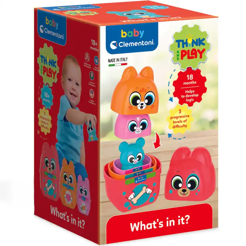 Mi van benne? állat figurák játékszett - Clementoni Baby Olcsóbb