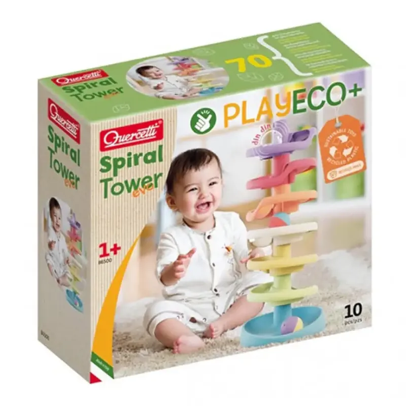 Kiárusítás Quercetti Play Eco Spirál torony bébi golyópálya