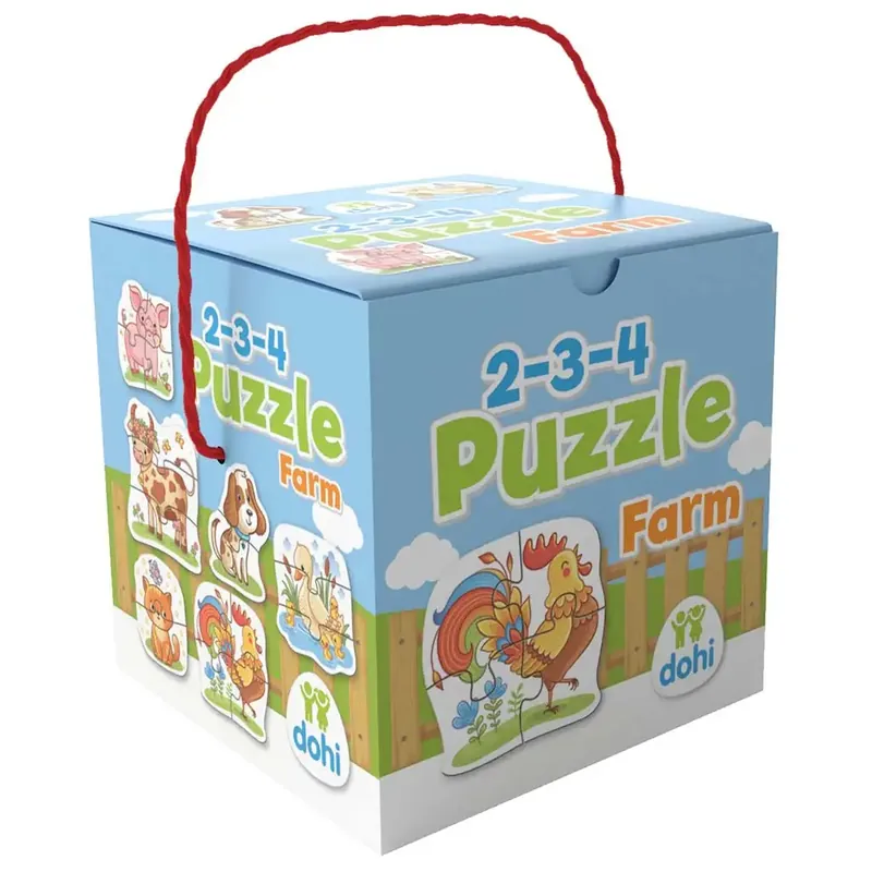 2-3-4 Darabos Puzzle - Farm állatok Olcsó