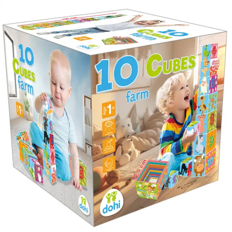 Biztonságos fizetés 10 Cube Kockarakosgató játék - Farm