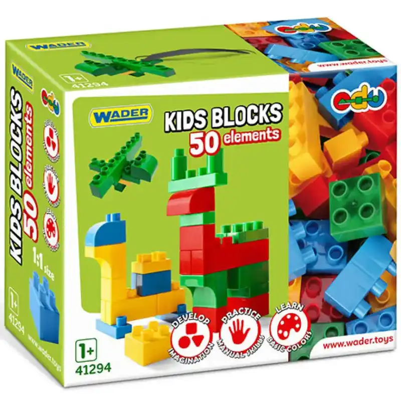 Vedd meg online Kids Bloks építőelemek 50db-os szett - Wader