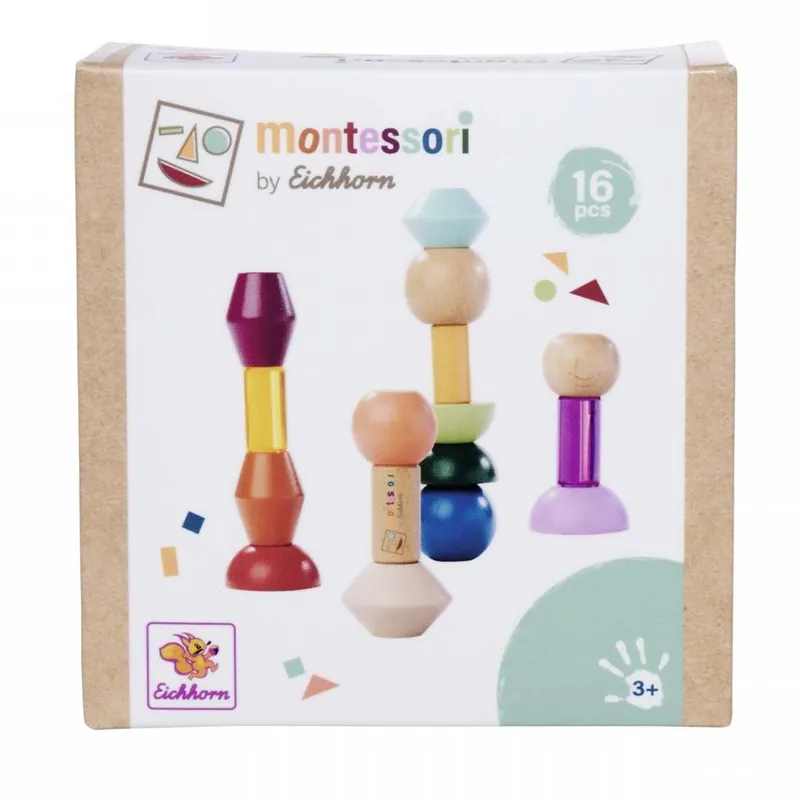 Kedvezmény Eichhorn Fa Montessori Toronyépítő Formák – Kreatív egyensúlyozó játék - Simba Toys