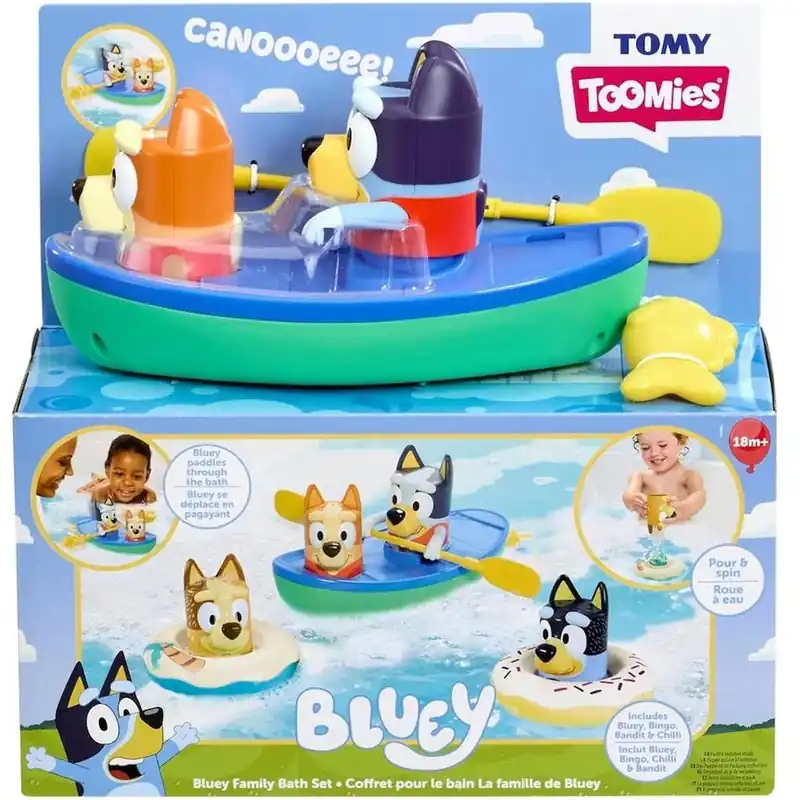 Tomy Toomies Bluey családi csónakázás fürdőjáték Vedd meg online