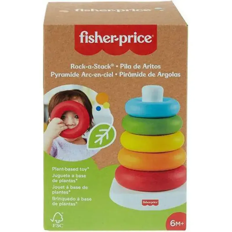 Fisher-Price ECO Színes gyűrűpiramis bébijáték - Mattel Rendeld meg most