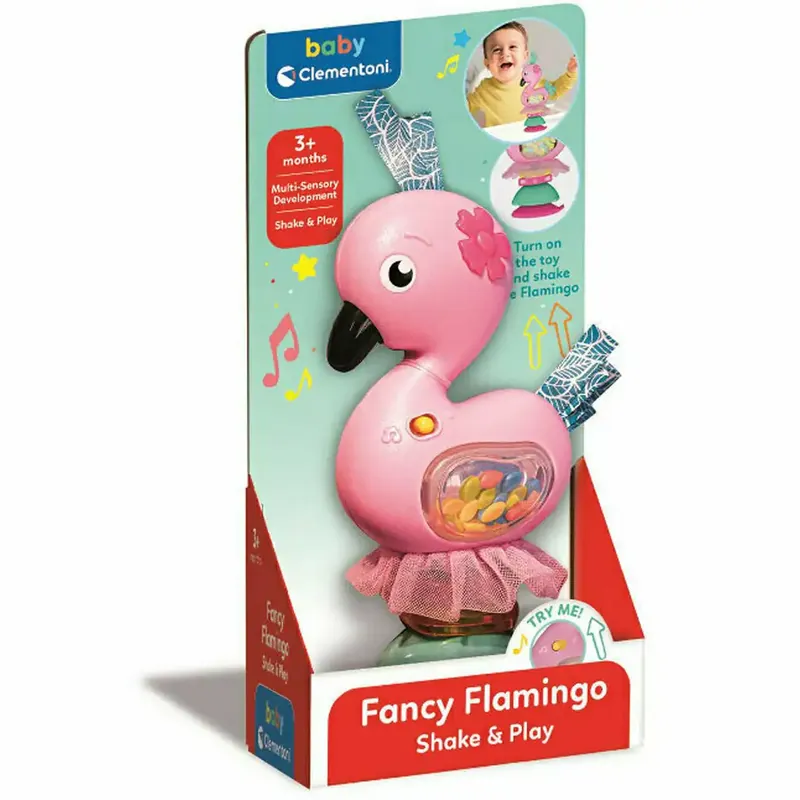 Interaktív flamingó csörgő fénnyel és hanggal - Clementoni Exkluzív ajánlat