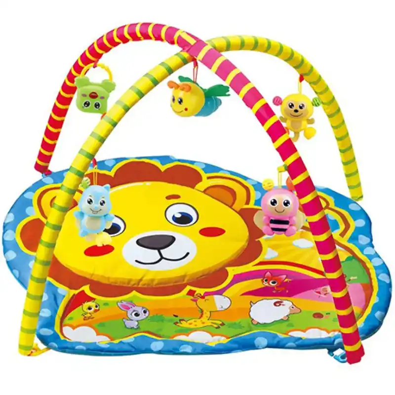 Oroszlános baby játszószőnyeg plüss állatokkal 72x65x47cm Bestseller