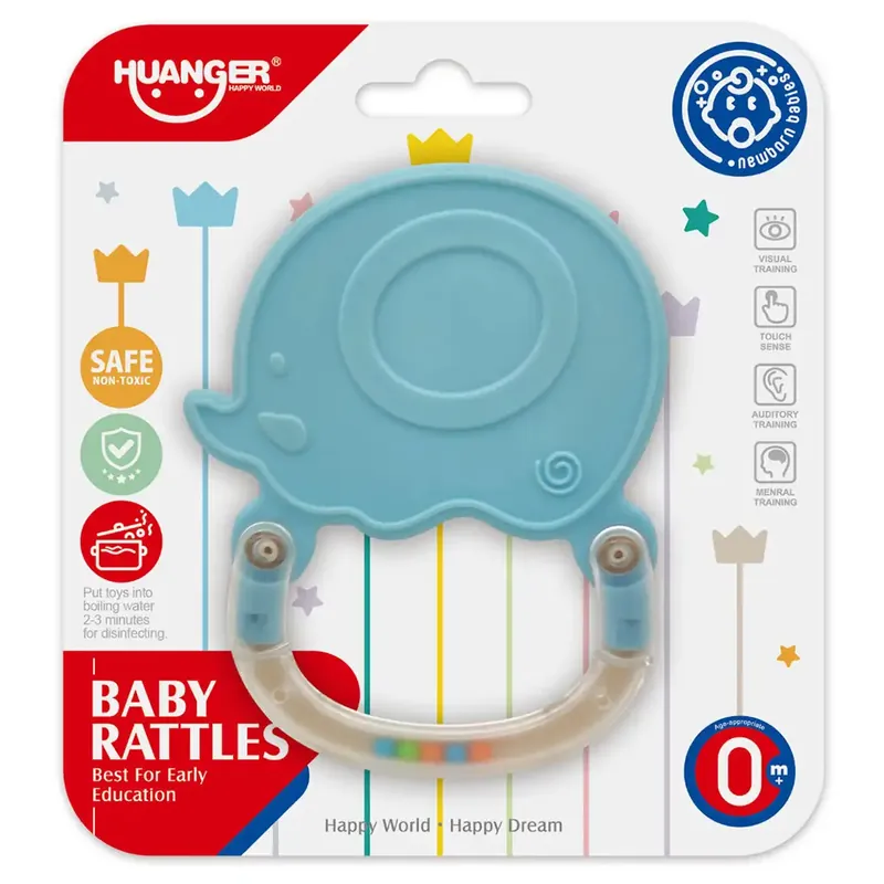 Gyors kiszállítás Sun Baby Elefántos bébi rágóka és csörgő