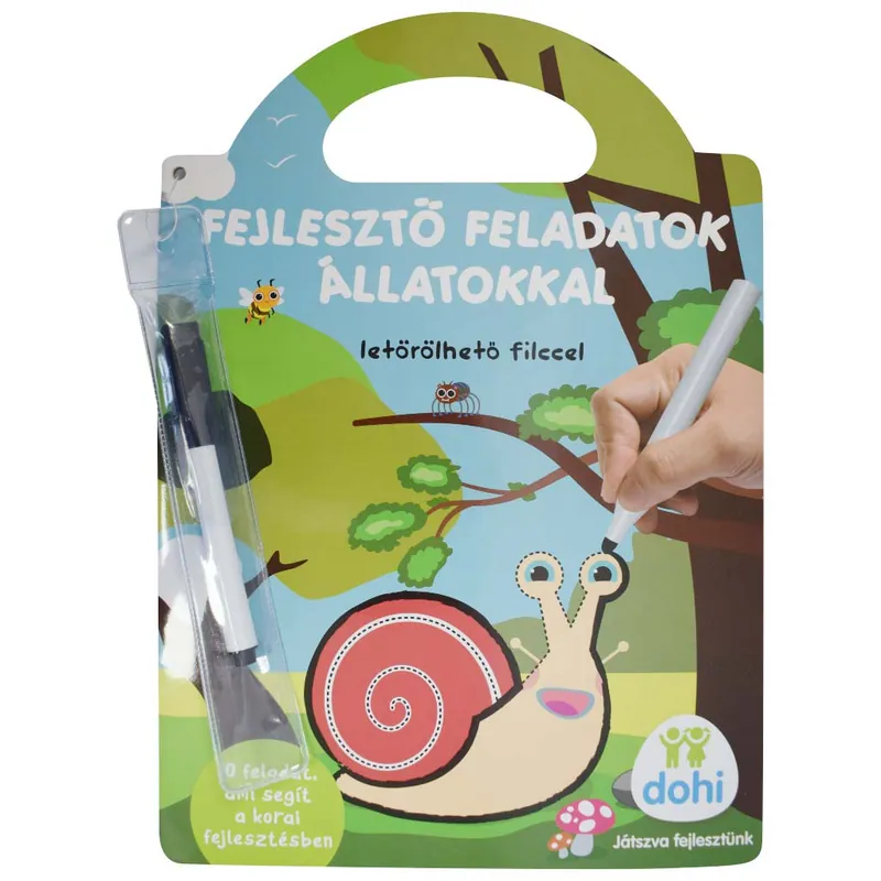 Legkelendőbb Fejlesztő feladatok állatokkal letörölhető filccel - D-Toys