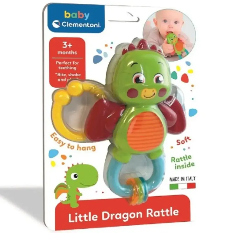 Kis sárkány színes bébi csörgő - Clementoni baby Outlet