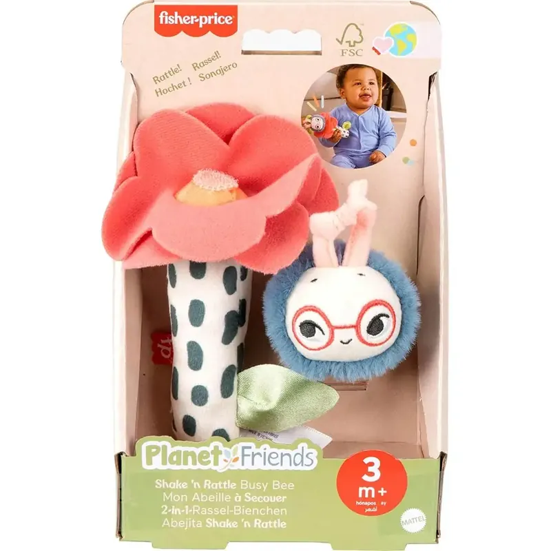 Fisher-Price Planet Friends Zömi csörgő méhecske - Mattel Csak ma