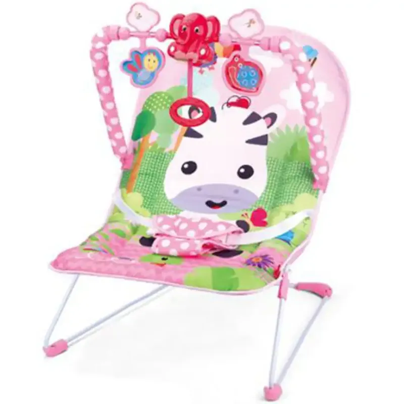 Kedvezmény Rezgő és zenélő pihenőszék pink színben zebra mintával