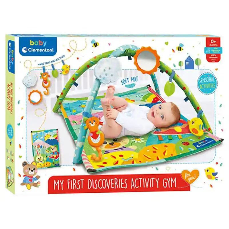 Fedezd fel! Állatos játszószőnyeg kiegészítőkkel 61x82cm - Clementoni baby Különleges ajánlat