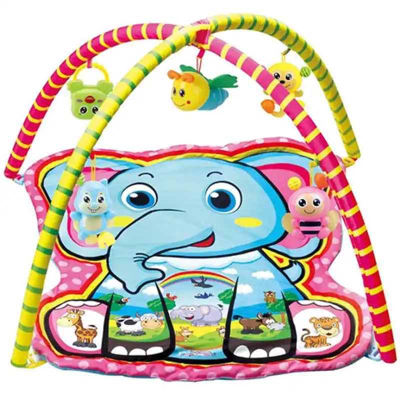 Elefántos baby játszószőnyeg plüss állatokkal 72x65x47cm Csak ma