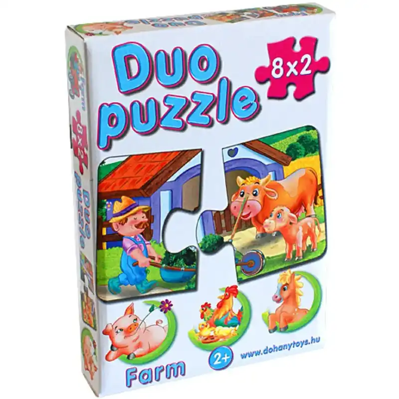 Prémium DUO Puzzle Farm állatokkal - D-Toys