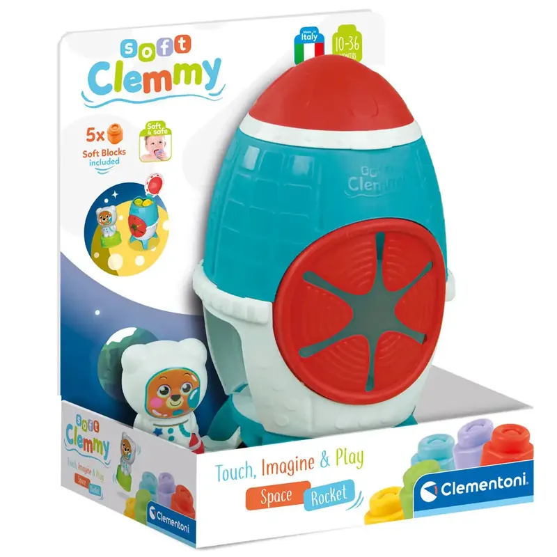 Legjobb ár Clemmy készségfejlesztő szenzoros rakéta 24cm - Clementoni