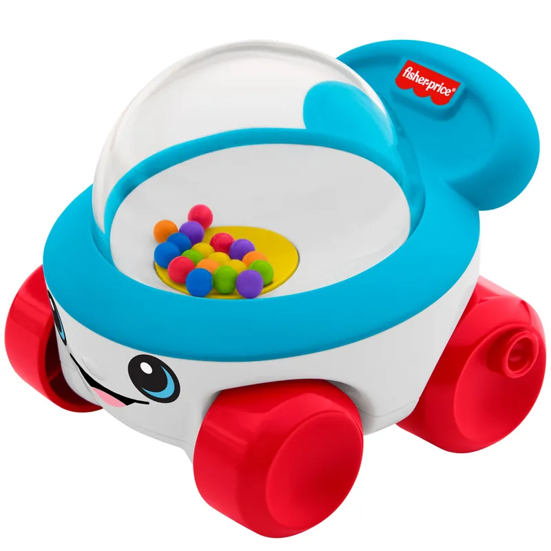 Biztonságos vásárlás Fisher-Price Tili-toli pattogó színes gyöngyök tolható kisautó - Mattel