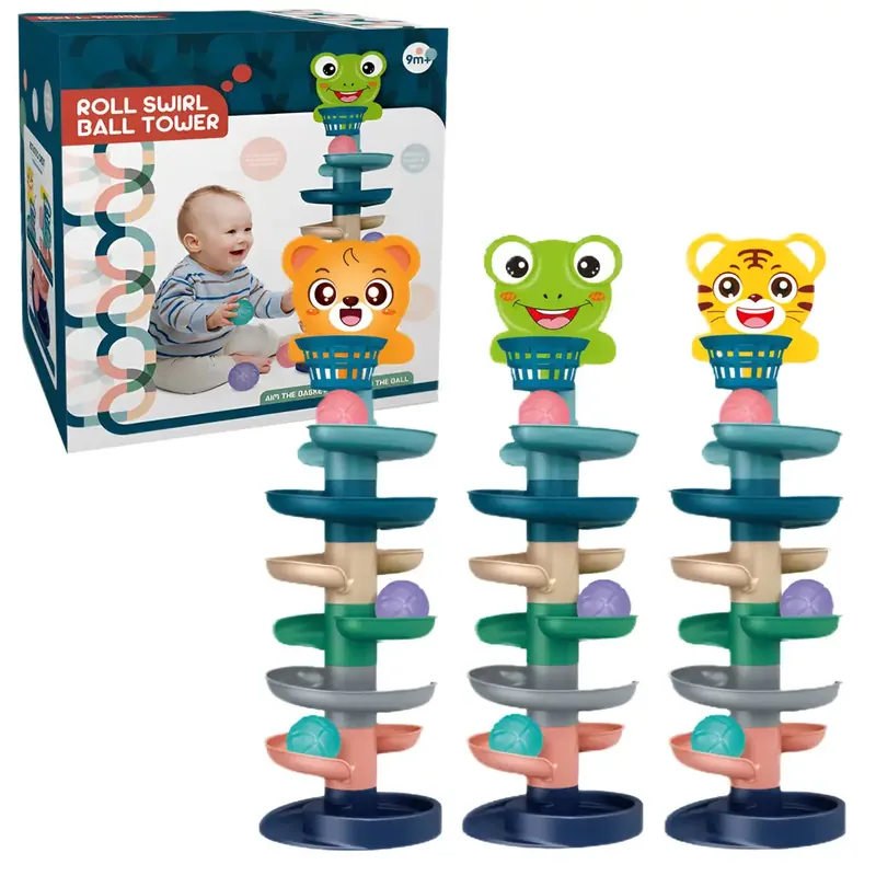 Ball Tower Vidám állatos golyópálya többféle változatban 73x22cm 1db Legkelendőbb