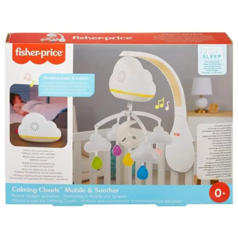 Fisher-Price Nyugtató Felhők 2 az 1-ben kiságyforgó fénnyel és hanggal - Mattel Biztonságos fizetés