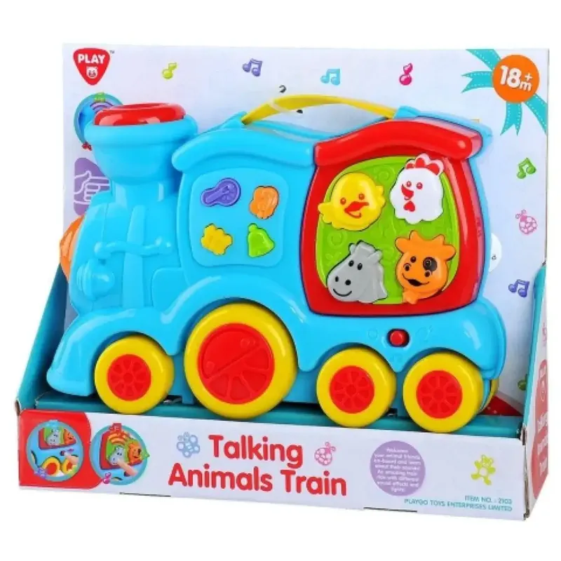 Prémium Playgo Vidám állatos baby vonat hanggal és zenével